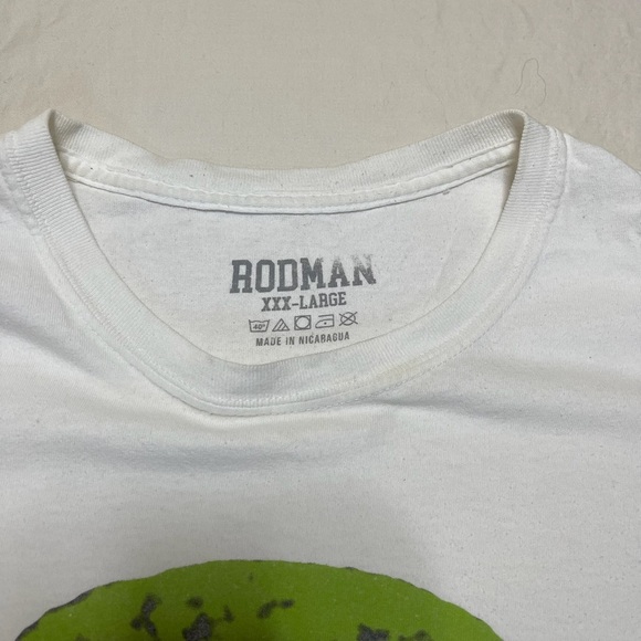 Rodman White T-Shirt with Graphic Print XXXL - Picture 3 of 7